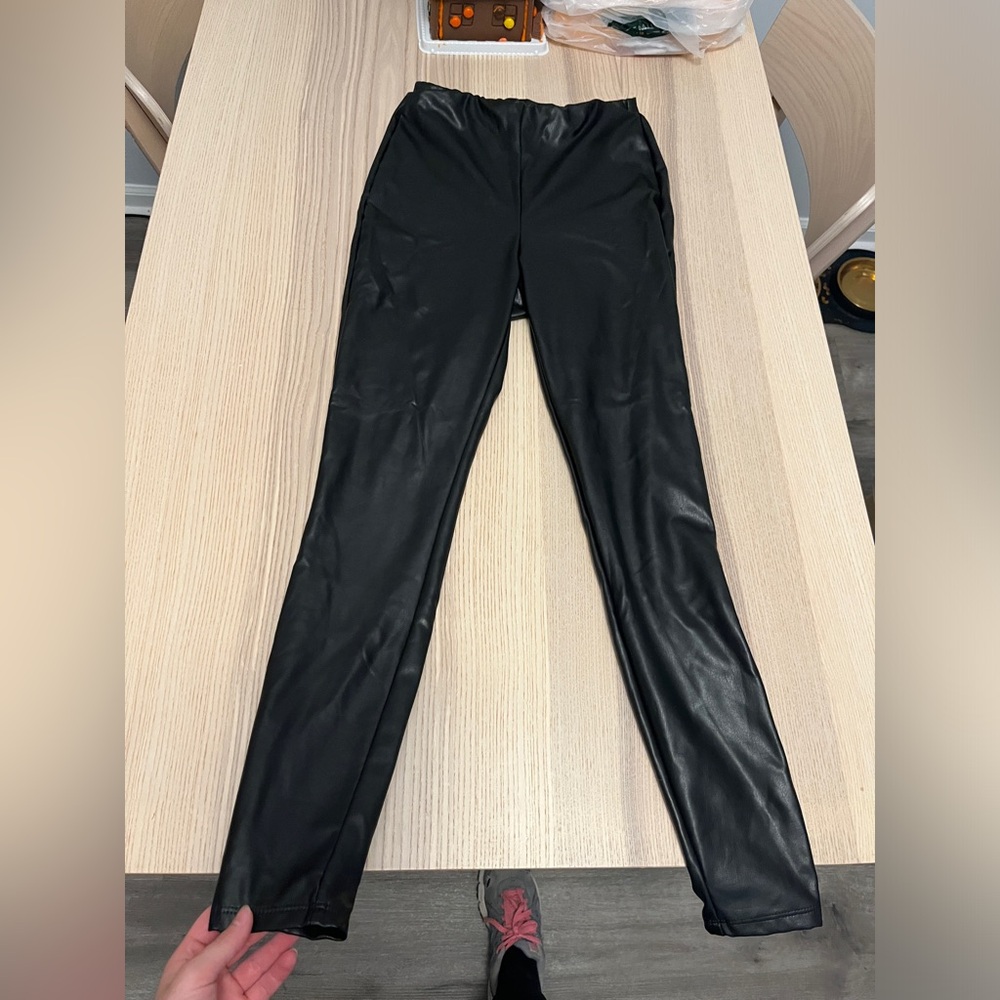 Express - Black Faux Leather Leggings - Size X-Small